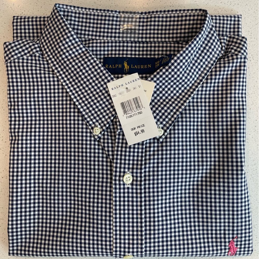 Ralph Lauren Men's Blue Checkered Shirt